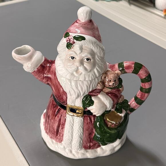 Vintage‎ Santa Claus Ceramic Teapot Christmas Table Decor - Picture 1 of 9